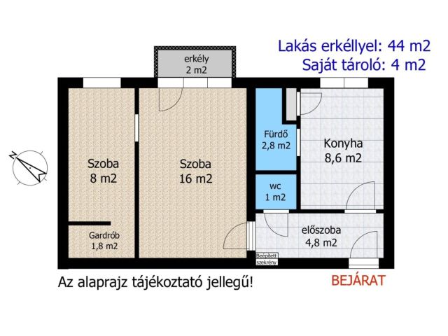 Erkélyes Tégla lakás eladó Győr Nádorvárosban a Másodikon